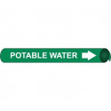 NMC 4084 Precoiled/Strap-On Pipemarker W/G - Potable Water