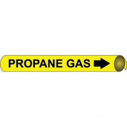 NMC 4086 Precoiled/Strap-On Pipemarker B/Y - Propane Gas