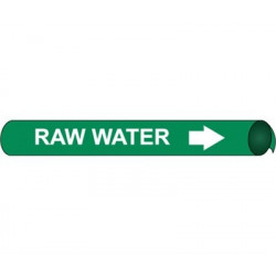 NMC 4088 Precoiled/Strap-On Pipemarker W/G - Raw Water