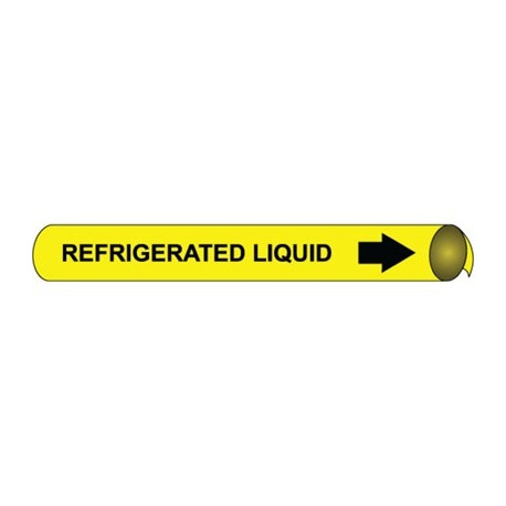 NMC 4089 Precoiled/Strap-On Pipemarker B/Y - Refrigerated Liquid