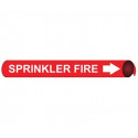 NMC 4095 Precoiled/Strap-On Pipemarker W/R - Sprinkler Fire