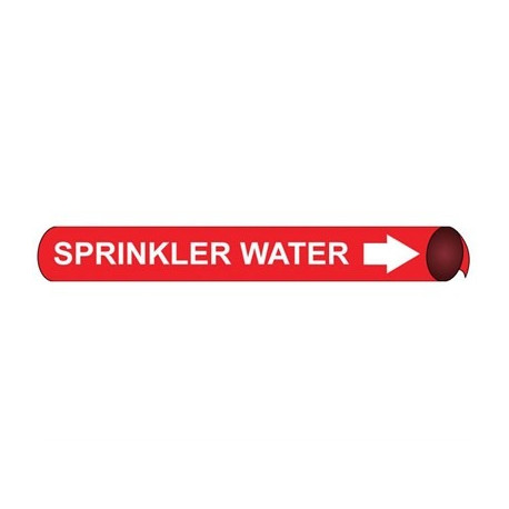 NMC 4096 Precoiled/Strap-On Pipemarker W/R - Sprinkler Water