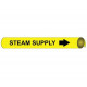 NMC 4099 Precoiled/Strap-On Pipemarker B/Y - Steam Supply