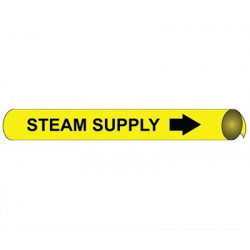 NMC 4099 Precoiled/Strap-On Pipemarker B/Y - Steam Supply