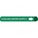 NMC 4119 Precoiled/Strap-On Pipemarker W/G - Cooling Water Supply