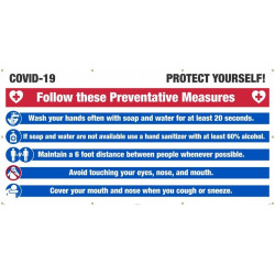 NMC BT Covid-19 Protect Yourself Mesh Banner w/ Grommets