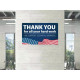 NMC BT Thank You Essential Workers, Patriotic Vinyl Banner w/ Grommets