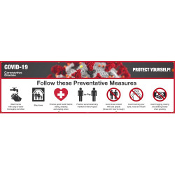 NMC BT Covid-19 Protect Yourself Banner, Vinyl w/ Grommets
