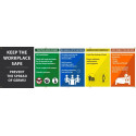 NMC BT Keep The Workplace Safe Banner, Vinyl, w/ Grommets