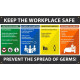 NMC BT Keep The Workplace Safe Banner, Vinyl, w/ Grommets