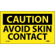 NMC C118AP Caution, Avoid Skin Contact Label, PS Vinyl, 3" x 5", 5/Pk