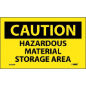 NMC C310AP Caution, Hazardous Material Storage Area Label, PS Vinyl, 3" x 5", 5/Pk