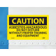 NMC C312AP Caution, Asbestos Hazardous Need Proper Training Label, PS Vinyl, 3" x 5", 5/Pk