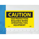 NMC C382AP Caution, Ear Protection Required Label, PS Vinyl, 3" x 5", 5/Pk