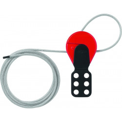 NMC CLLA Cable Lockout, Lever Action, Red/Black