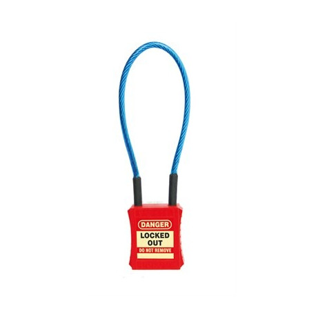 NMC CLP Cable Lockout Padlock, Red