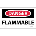 AccuformNMC D126AP Danger, Flammable Label, PS Vinyl, 3" x 5", 5/Pk
