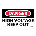 AccuformNMC D139AP Danger, High Voltage Keep Out Label, PS Vinyl, 3" x 5", 5/Pk