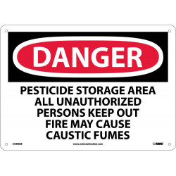 NMC Danger, Pesticide Storage Area Keep Out Sign, 10" x 14"