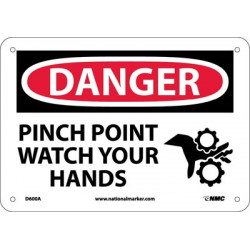NMC D600 Danger, Pinch Point Watch Your Hands Sign