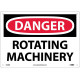 NMC D608 Danger, Rotating Machinery Sign, 10" x 14"
