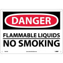 AccuformNMC MCHL OSHA Danger Safety Sign, Flammable Liquids - No Smoking