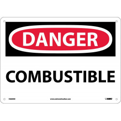 NMC D660 Danger, Combustible Sign, 10" x 14"