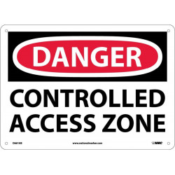 NMC D661 Danger, Controlled Access Zone Sign, 10" x 14"
