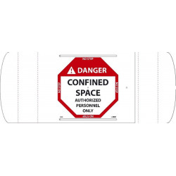 NMC D691 Danger, Manhole Authorized Pesonnel Only Blockade Sign, 11.75" x 22.25"