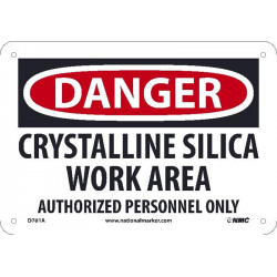 NMC D701 Danger, Crystalline Silica Sign