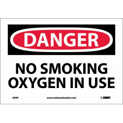 NMC D99 Danger, No Smoking Oxygen In Use Sign