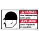 NMC DBA4 Danger, Hard Hats Required In This Area Sign - Bilingual, 10" x 18"