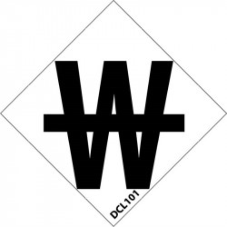 NMC DCL10 NFPA Label Symbol, Use No Water, PS Vinyl, 5/Pk