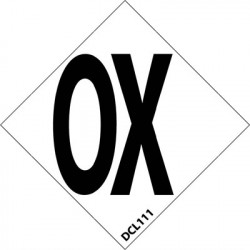 NMC DCL11 NFPA Label Symbol, OX, PS Vinyl, 5/Pk