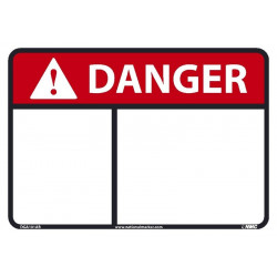 NMC DGA101 Danger, Header Only Sign, 10" x 14", .040 Alum