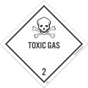 NMC DL133AL Dot Shipping Labels, Toxic Gas 2, 4" x 4", PS Paper, 500/Roll