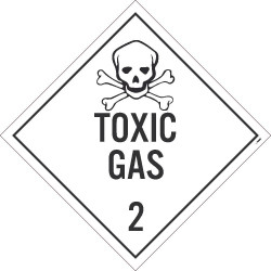 NMC DL133 Placard Sign, Toxic Gas 2, 10.75" x 10.75"