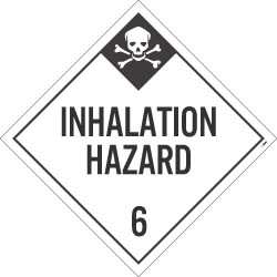 NMC DL135 Placard Sign, Inhalation Hazard 6, 10.75" x 10.75"