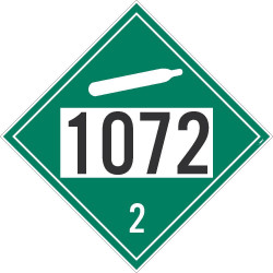 NMC DL136B Placard Sign, Oxygen, 1072 2, 10.75" x 10.75"