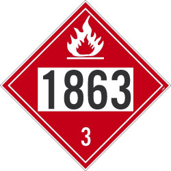 NMC DL141B Placard Sign, Fuel Aviation, 1863 3, 10.75" x 10.75"