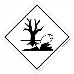 NMC DL174AL Dot Shipping Label, Marine Pollutants Symbol, 4" x 4", PS Paper, 500/Roll