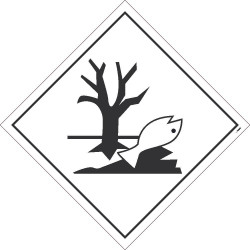 NMC DL174 Placard Sign, Marine Pollutants Symbol, 10.75" x 10.75"