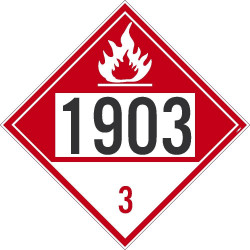 NMC DL178B Placard Sign, Flammable 1903 3, 10.75" x 10.75"