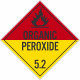 NMC DL18 Placard Sign, Organic Peroxide 5.2, 10.75" x 10.75"