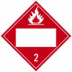 NMC DL2B Placard Sign, Flammable Gas 2, Blank, 10.75" x 10.75"