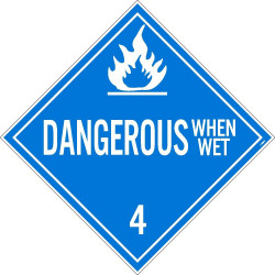 NMC DL47 Placard Sign, Dangerous When Wet 4, 10.75" x 10.75"