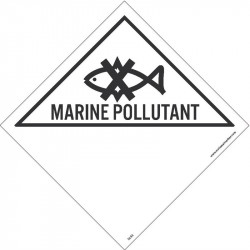 NMC DL52AP Dot Shipping Labels, Marine Pollutant, 4" x 4", Adhesive Backed Vinyl, 25/Pk