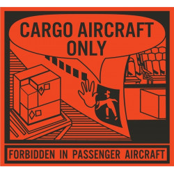 NMC DL58AL Shipping Label, Cargo Aircraft Only, 4.3" x 4.7", PS Paper, 500/Roll