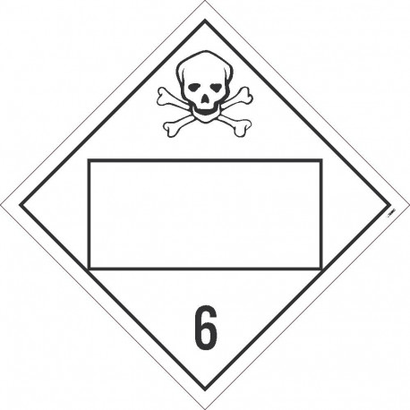 NMC DL8B Placard Sign, Poison, Blank, 10.75" x 10.75"