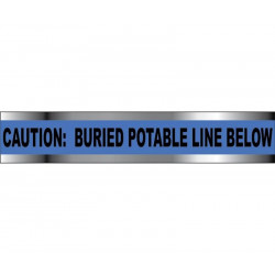 NMC BPW Detectable Underground Tape, Caution Potable Water Line Below